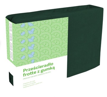 PRZEŚCIERADŁO FROTTE Z GUMKĄ 200X220 ZIELONE BUTELKOWE GĘSTE NA MATERAC