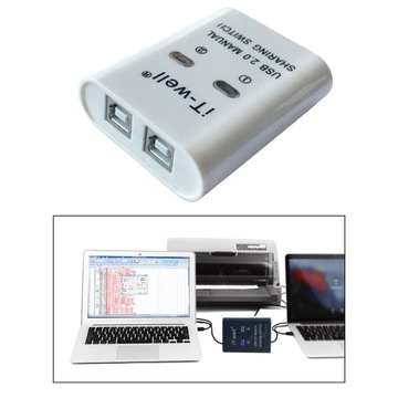 Портативный разветвитель 2 в 1 для совместного использования USB-принтеров
