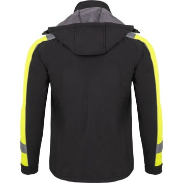 РАБОЧАЯ КУРТКА СОФТШЕЛЛ СО СВЕТООТРАЖАЮЩИМ КАПЮШОНОМ REDBERG