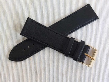 PASEK DO DAMSKIEGO ZEGARKA naturalna skóra 24 mm, XXL, czarny