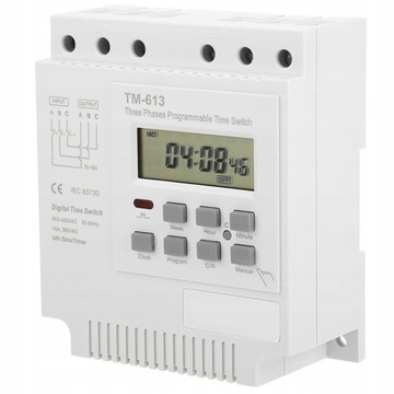 TRÓJFAZOWY WŁĄCZNIK WYŁĄCZNIK CZASOWY TM-613 16A