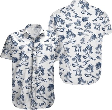 TIEOSKD236 koszula męska casual krótki rękaw regular poliester rozmiar 3XL