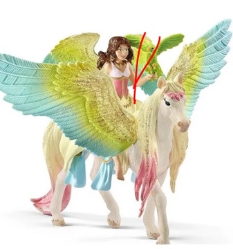 Schleich, Bayala, Wróżka Surah z Błyszczącym Pegazem, figurka, NIEKOMPLETNA