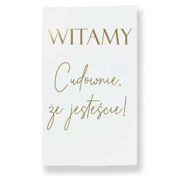 Tablica powitalna na ślub, Witamy cudownie że jesteście 40x70
