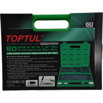 НАБОР БИТ TORX TOPTUL GCAI6003 SPLINE RIBE SQ 60 EL