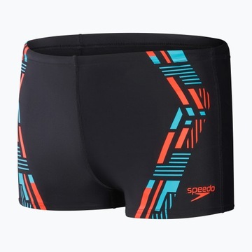 Bokserki kąpielowe męskie Speedo Tech Print black/orange 30