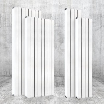 Grzejnik aluminiowy pionowy wysoki 1600x320 biały