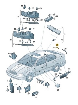 ОТРАЖАТЕЛЬ БАМПЕРА ЗАДНИЙ ПРАВЫЙ OE SKODA RAPID
