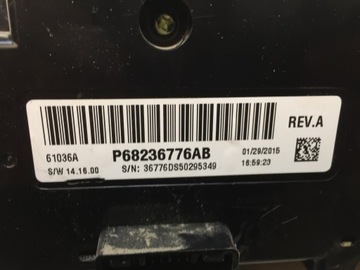 DODGE RAM 1500 3.6 09- PANEL KLIMATIZACE USA