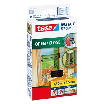 TESA 55033-00021-00 MOSKITIERA OKIENNA OTWIERANA CZARNA 1,3 M X 1,5 M