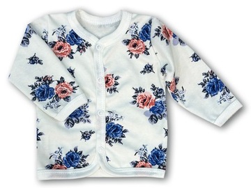 KAFTAN kaftanik 74 KOSZULKA bluzka rozpinana niemowlęca w RÓŻYCZKI