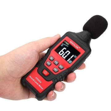 HT622A SONOMETR MIERNIK DECYBELI POZIOMU HAŁASU 30-130dBA