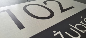 ЭЛЕГАНТНАЯ АЛЮМИНИЕВАЯ АДРЕСНАЯ ТАБЛИЧКА НОМЕР ДОМА 50Х70см ДИБОНД 3мм