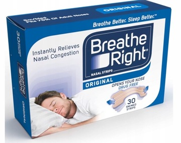 Plastry na nos Breathe Right Original 30 sztuk