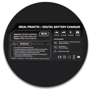 IDEAL PRAKTIK CHARGER 8 LCD ВЫПРЯМИТЕЛЬ 6/12 В