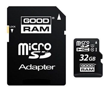 Карта памяти GOODRAM MicroSD 32 ГБ + адаптер класса 10