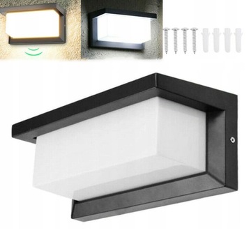 LAMPA KINKIET OGRODOWY Z CZUJNIKIEM ZEWNĘTRZNA 18W
