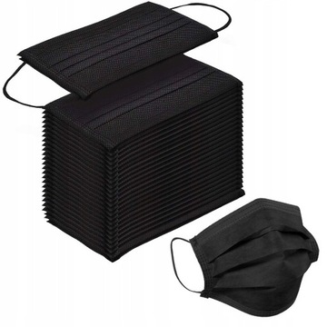 ПОЛИРОВСКИЕ ЧЕРНЫЕ ОДНОРАЗОВЫЕ МАСКИ, СЕРТИФИКАТ 10