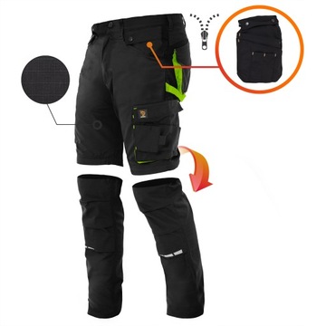 Брюки мужские рабочие, FUNCTIONAL CARGO PANTS, съемные, LEG, размер 52