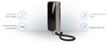 UNIFON SMART 5P 4 5 6 ŻYŁOWY CYFRAL CZARNO-SZARY WIELOLOKATORSKI ANALOGOWY