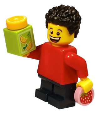 Lego figurka z sokiem i truskawką NOWY J326