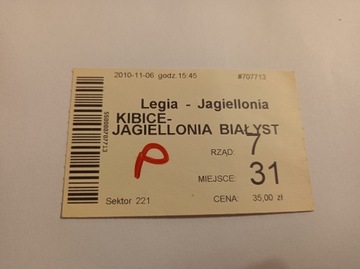 LEGIA WARSZAWA - JAGIELLONIA BIAŁYSTOK 06-11-2010