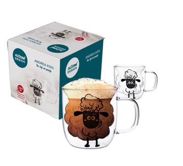 Szklanki termiczne dla dzieci Kubek Baranek Altom Design 330 ml Zestaw 2szt