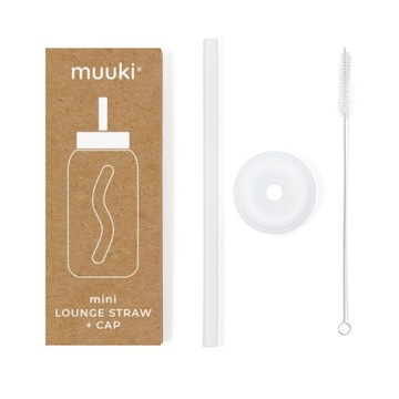 Silikonowa Słomka i Nakładka na Mini Butelkę 500 ml Muuki
