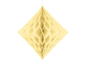Diament papierowy honeycomb kremowy 20cm
