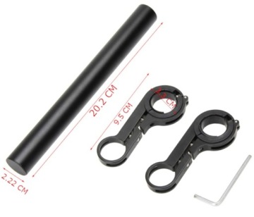 РУЧКА ВЕЛОСИПЕДА УДЛИНИТЕЛЬ РУЛЯ ВЕЛОСИПЕДА 20,2 СМ АЛЮМИНИЙ ЧЕРНЫЙ