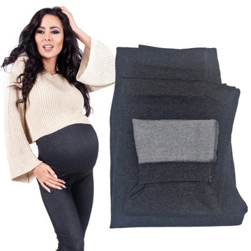 Legginsy CIĄŻOWE BAMBOO grube OCIEPLANE POLAREM