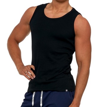 Moraj bawełniana koszulka męska Tank top na ramiączkach czarny r. M