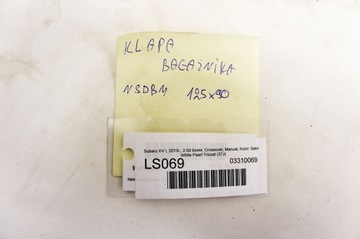 LS069 SUBARU XV I VÍKO KUFRU KUFRU + SKLO (OKNO) 37J