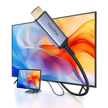 КАБЕЛЬ BASEUS USB C/HDMI 8K 60 Гц UHD АДАПТЕР THUNDERBOLT ПРОЧНЫЙ КАБЕЛЬ 1,5 м
