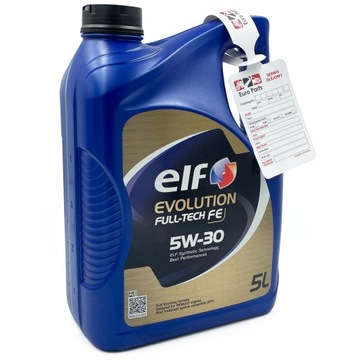 Olej silnikowy 5W30 ELF Evolution Full Tech FE 5l, syntetyczny ACEA C4 C3
