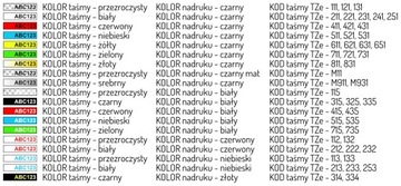 СМЕСЬ ЦВЕТОВ 5 ЛЕНТ 12 ММ ДЛЯ BROTHER PT-H110 H107B E110 разноцветная TZe Aze Tz