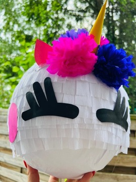 ПИНАТА С ЦВЕТАМИ ЕДИНОРОГА + 5 АКСЕССУАРОВ ПИНАТА 85см