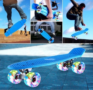 СКЕЙТБОРД РЫБНАЯ ДОСКА КОЛЕСА С ПОДСВЕТКОЙ СВЕТОДИОДНЫЕ ЦВЕТА RGB РЫБНАЯ ДОСКА ДЛЯ ДЕТЕЙ
