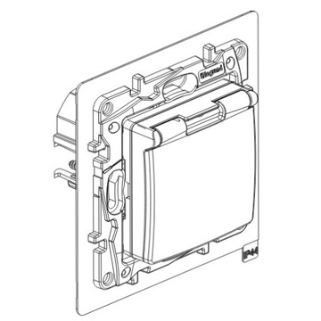 LEGRAND NILOE Одинарная розетка IP44, белый 764537