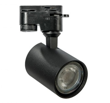 Czarny reflektor spot szynowy 1-fazowy tuba AZ4660