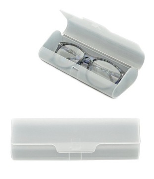 Mleczne ETUI na OKULARY Korekcyjne Futerał TWARDE