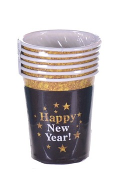 Kubeczki HAPPY NEW YEAR 190 ml party SYLWESTROWE