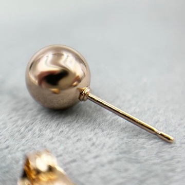 Kolczyki złote sztyfty kulki kuleczki stal chirurgiczna szlachetna 8mm