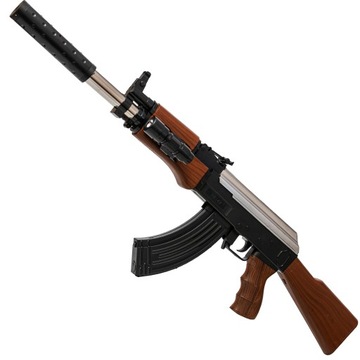 ШАРОВАЯ ВИНТОВКА AK47 С ФОНАРЬЕМ И ЛАЗЕРОМ