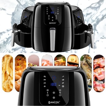 FRYTKOWNICA FRYTOWNICA BEZTŁUSZCZOWA AIR FRYER 8L 1800W XL TIMER TERMOSTAT
