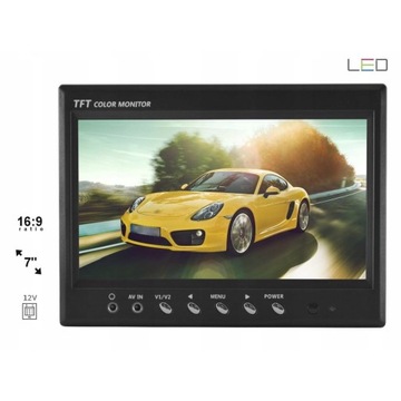 7-дюймовый автомобильный монитор, AV-мониторинг 12 В