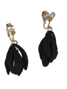 Klipsy czarne akrylowe długie wiszące model codzienne c57