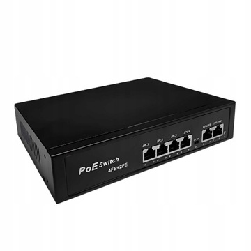 Switch POE 4+2 4xPOE 2xUplink 10/100Mbps 65W