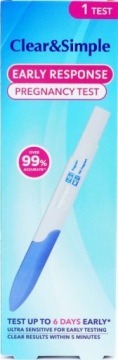 Clear Simple Тест Для вагітних Пластинчастий 99% 1 шт. 8393