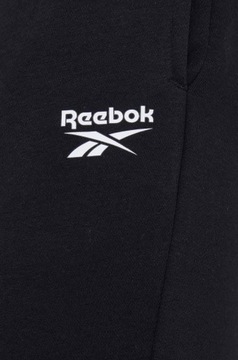 REEBOK SPODNIE MĘSKIE JOGGERY DRESOWE BAWEŁNIANE DRESY CZARNE